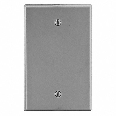 HUBBELL P13GY Blank Box Mount Wall Plate Blank Standard Grey 1 Gang Smooth Satin