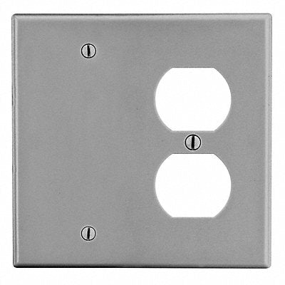 HUBBELL P138GY Blank Wall Plate Grey