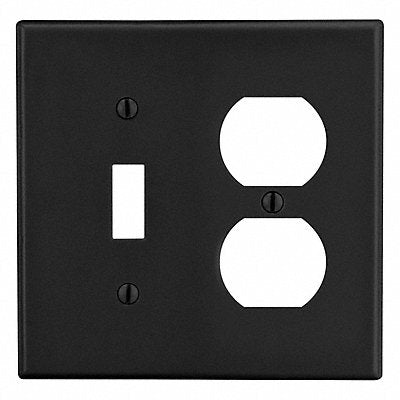 HUBBELL P18BK Duplex Receptacle Wall Plate Black