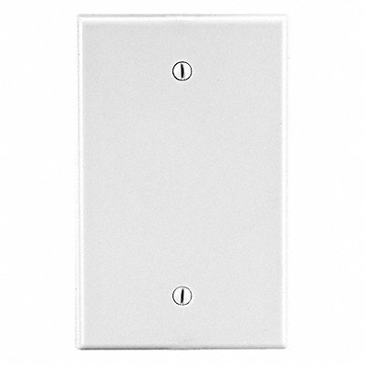HUBBELL P13W Blank Box Mount Wall Plate Blank Standard White 1 Gang Smooth Satin