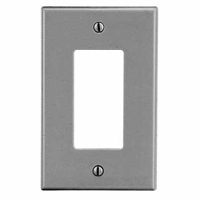 HUBBELL PJ26GY Rocker Wall Plate Mid Grey 1 Gang Smooth Satin