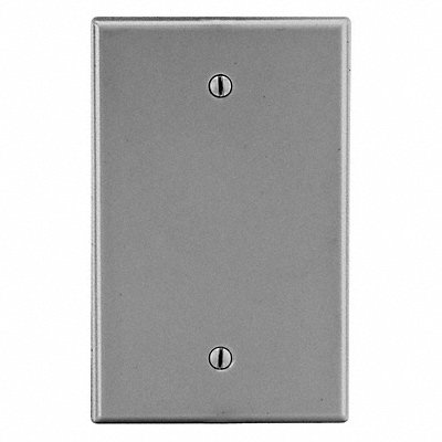 HUBBELL PJ13GY Blank Box Mount Wall Plate Blank Mid Grey 1 Gang Smooth Satin