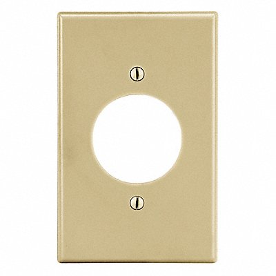 HUBBELL P720I Single Receptacle Wall Plate Standard Ivory 1 Gang Smooth Satin