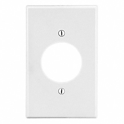 HUBBELL P720W Sng Rcpt Wall Plate Standard White 1 Gang Smooth Satin