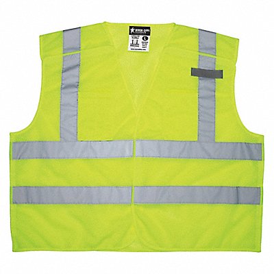 MCR SAFETY CL2ML2X3 K2270 High Visibility Vest 3XL Size Unisex