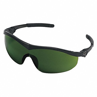MCR SAFETY ST1130 Safety Glass Green Lens Half-Frame