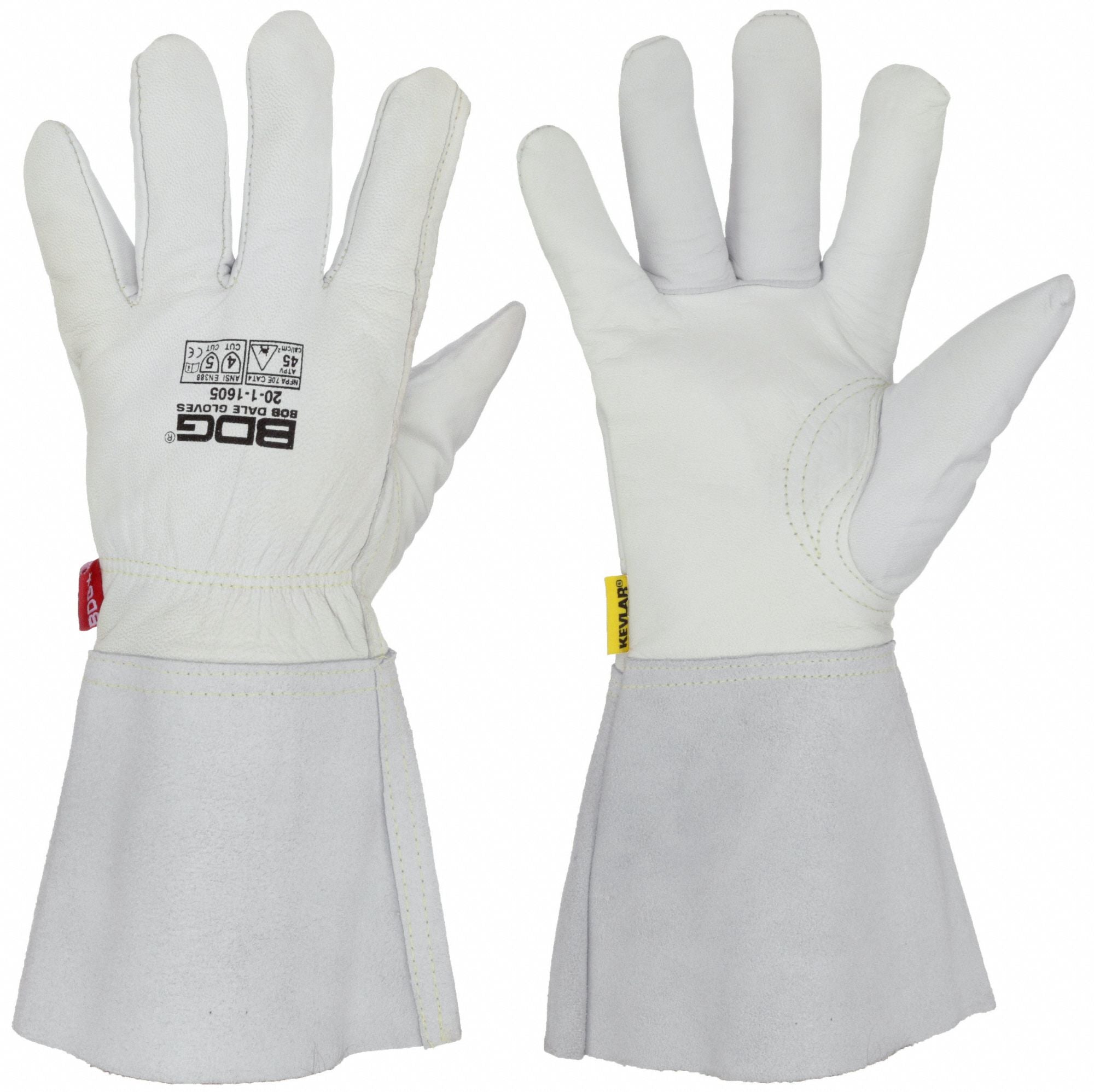 BDG 2011605M K2607 PR Leather Gloves A4 Gauntlet Cuff M(8)