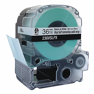 EPSON 236VSLPX Cartridge Label Bk on Wht/Clear 1 1/2 W