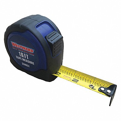 WESTWARD 55MN51 Tape Measure 16 ft L Blade Steel