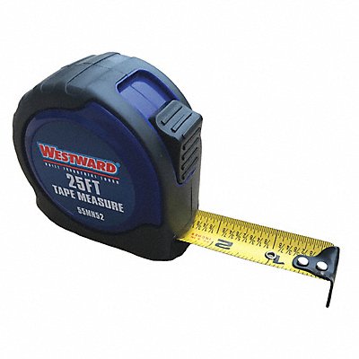 WESTWARD 55MN52 Tape Measure 25 ft L Blade Steel