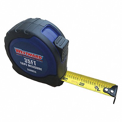 WESTWARD 55MN53 Tape Measure 35 ft L Blade Steel