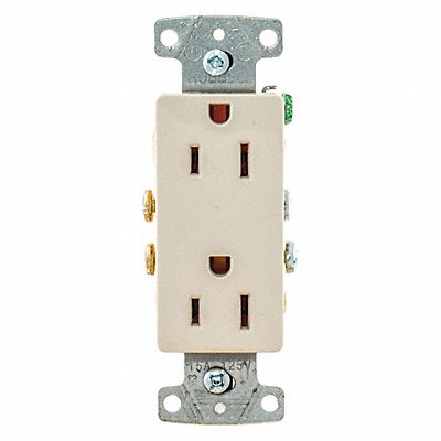 HUBBELL RRD15LA Receptacle 125VAC 15A Light Almond