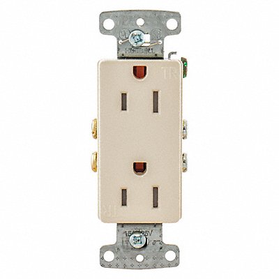 HUBBELL RRD15SLATR Receptacle 125VAC 15A Light Almond