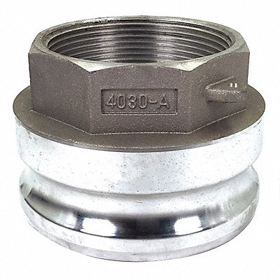 GRAINGER PLE08 Cam and Groove Adaptor 4 Aluminum