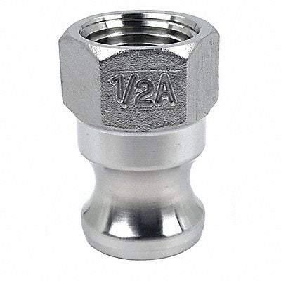 GRAINGER PLE81 Cam and Groove Adaptor 1/2 316 SS