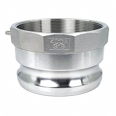 GRAINGER PLE90 Cam and Groove Adaptor 4 316 SS