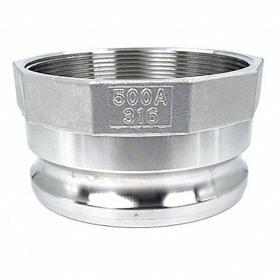 GRAINGER PLE91 Cam and Groove Adaptor 5 316 SS