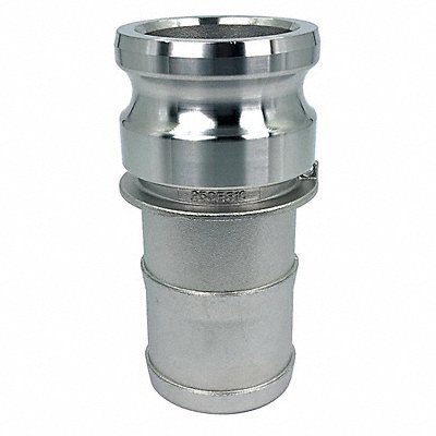 GRAINGER PLE109 Cam and Groove Adaptor 2-1/2 316 SS