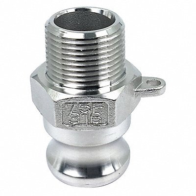 GRAINGER PLE116 Cam and Groove Adaptor 3/4 316 SS