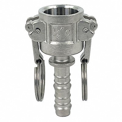 GRAINGER PLE137 Cam and Groove Coupling 1/2 316 SS