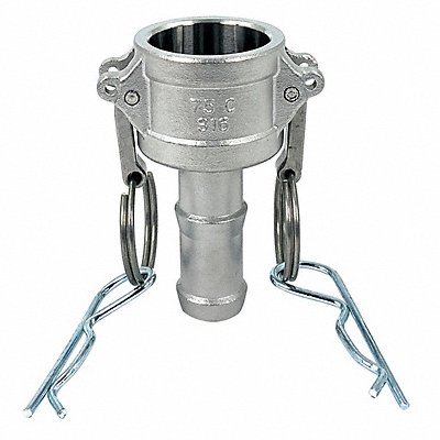 GRAINGER PLE138 Cam and Groove Coupling 3/4 316 SS