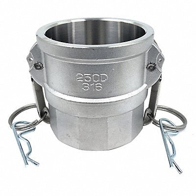 GRAINGER PLE153 Cam and Groove Coupling 2-1/2 316 SS