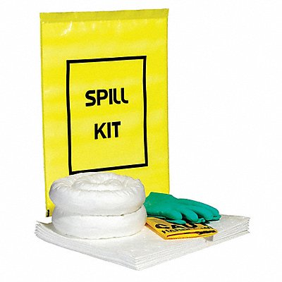 SPILLTECH SPKOYTB Spill Kit 4 H 12 W 18 L Yellow Bag