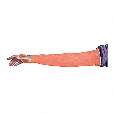 SUPERIOR GLOVE KOP1T18XS Cut Resistant Sleeve XS Hi-Vis Orange PR