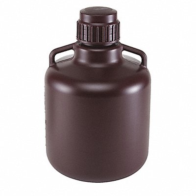 GRAINGER 7240010AM Carboy 10 L 390 mm H Amber