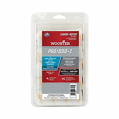 WOOSTER RR502 Mini Roller Cover 4 1/2 L 3/8 Nap PK10
