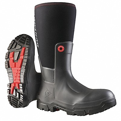 DUNLOP OD60A93 K2322 Rubber Boot Men s 8 Knee Black PR