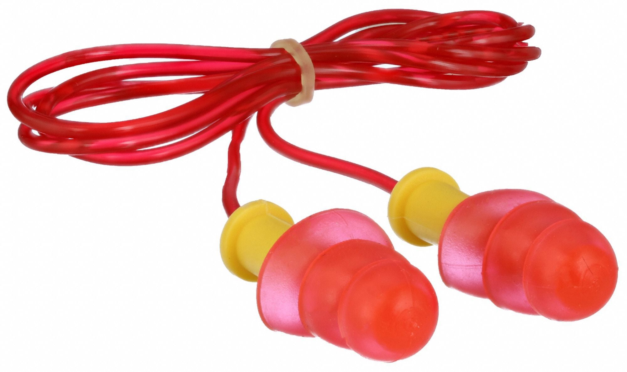 CONDOR 55PD66 Ear Plugs Red Corded Flanged PK50