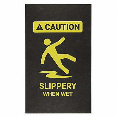 PIG GRPWS3508BK Floor Mat Caution Slippery When Wet PK2