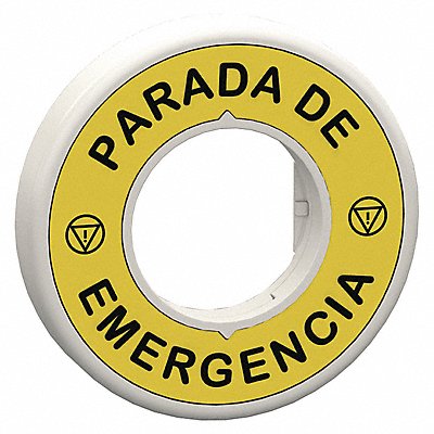 SCHNEIDER ELECTRIC ZBY9W2B430 LegndRing PardaDeEmergncia Blk/Yellow Round