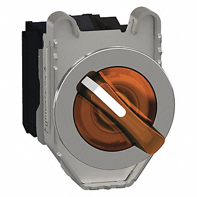 SCHNEIDER ELECTRIC XB4FK125G5 Selector Switch Illuminated 2Pos 30mm Orange