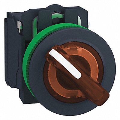 SCHNEIDER ELECTRIC XB5FK125M5 Selector Switch Illuminated 2Pos 30mm Orange
