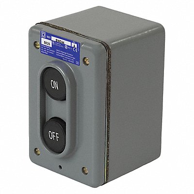 SCHNEIDER ELECTRIC 9001BW256 Control Station Dead-End 2 Buttons Blk