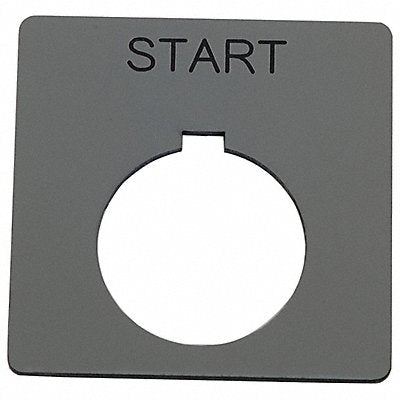 SCHNEIDER ELECTRIC 9001KN101SP Legend Plate Start Black/Silver Square