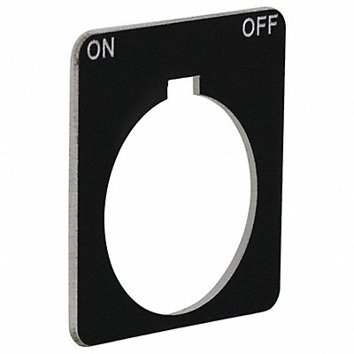 SCHNEIDER ELECTRIC 9001KN245BP Legend Plate On-Off White/Black Square