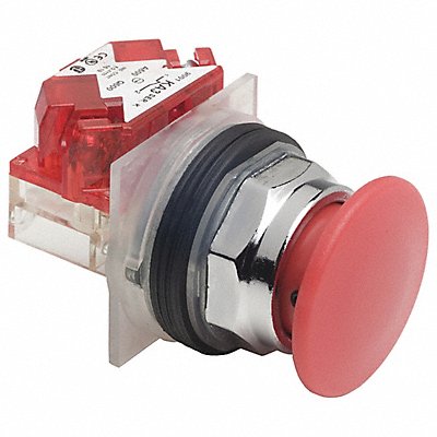SCHNEIDER ELECTRIC 9001KR9R94H6 Mushroom Head Push Button Non Illuminated Red 1NC