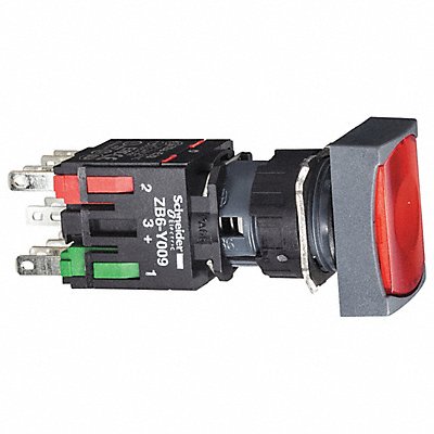 SCHNEIDER ELECTRIC XB6DF4B5B Illuminated Push Button FullVolt Red 1NO/1NC