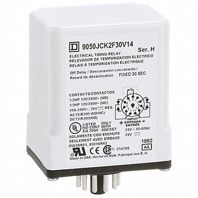 SCHNEIDER 9050JCK2F30V14 Time Delay Relay 24V AC/DC 11 Pins