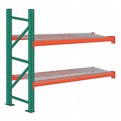 LYON 97AWD120048096 Pallet Rack Add-On Unit 2 Shelves Steel