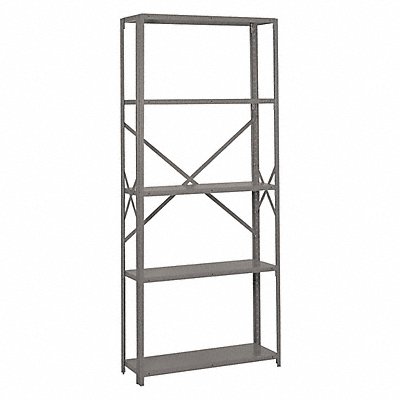 LYON DD8006SH Metal Shelving 84 H 36 W Grey