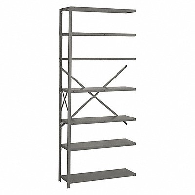 LYON DD8030H Metal Shelving 84 H 36 W Grey