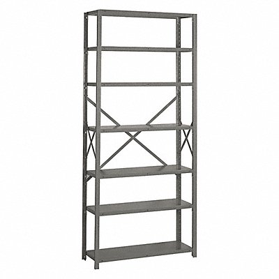 LYON DD8032SH Metal Shelving 84 H 36 W Grey