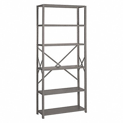 LYON DD8040SH Metal Shelving 84 H 36 W Grey