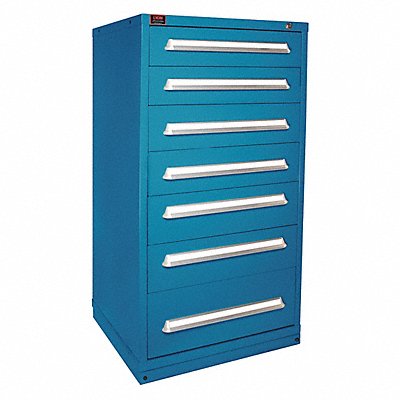LYON X6M683030000GIL K3758 Modular Drawer Cabinet 59.25 x30 x28 Blue 7Drwr