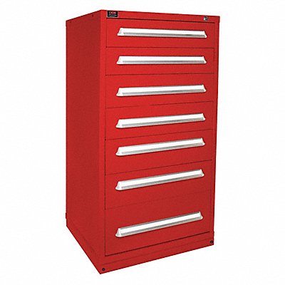 LYON HHM683030000GIL K3758 Modular Drawer Cabinet 59.25 x30 x28 Red 7Drwr