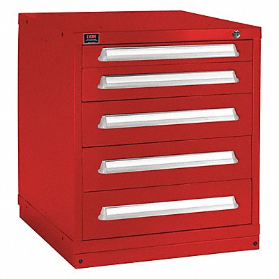 LYON HHM353030000BIL K3754 Modular Drawer Cabinet 59.25 x30 x28 Red 5Drwr